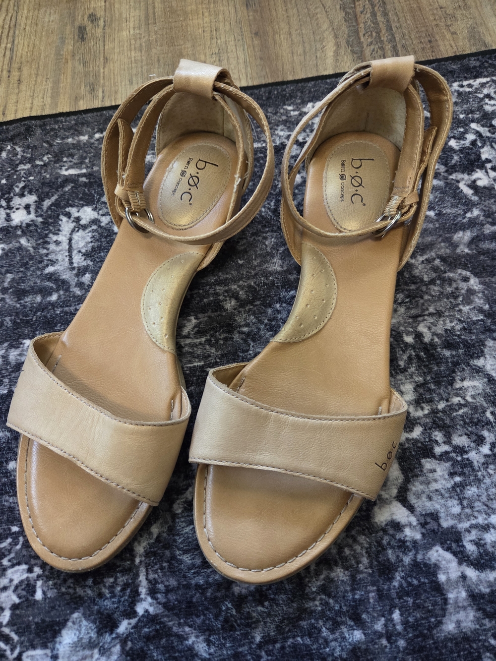 b.o.c. Women's Tan Ankle-Strap Sandals